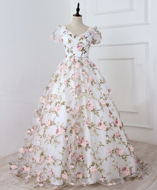 floral white dress